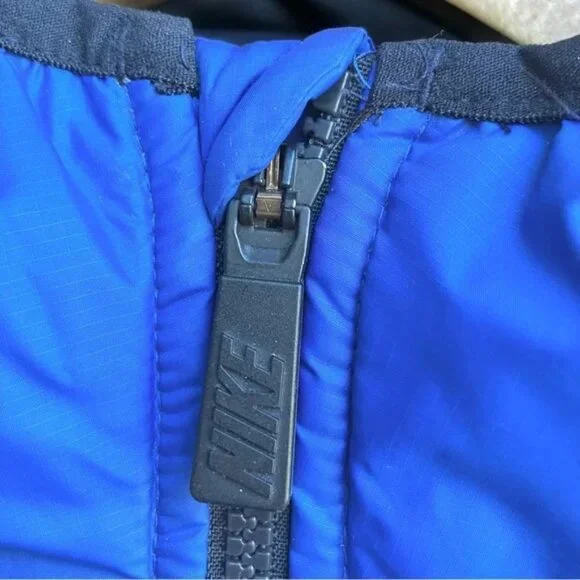Nike Alliance 550 LTPR Blue Puffer Jacket Hood Blue Sz Medium